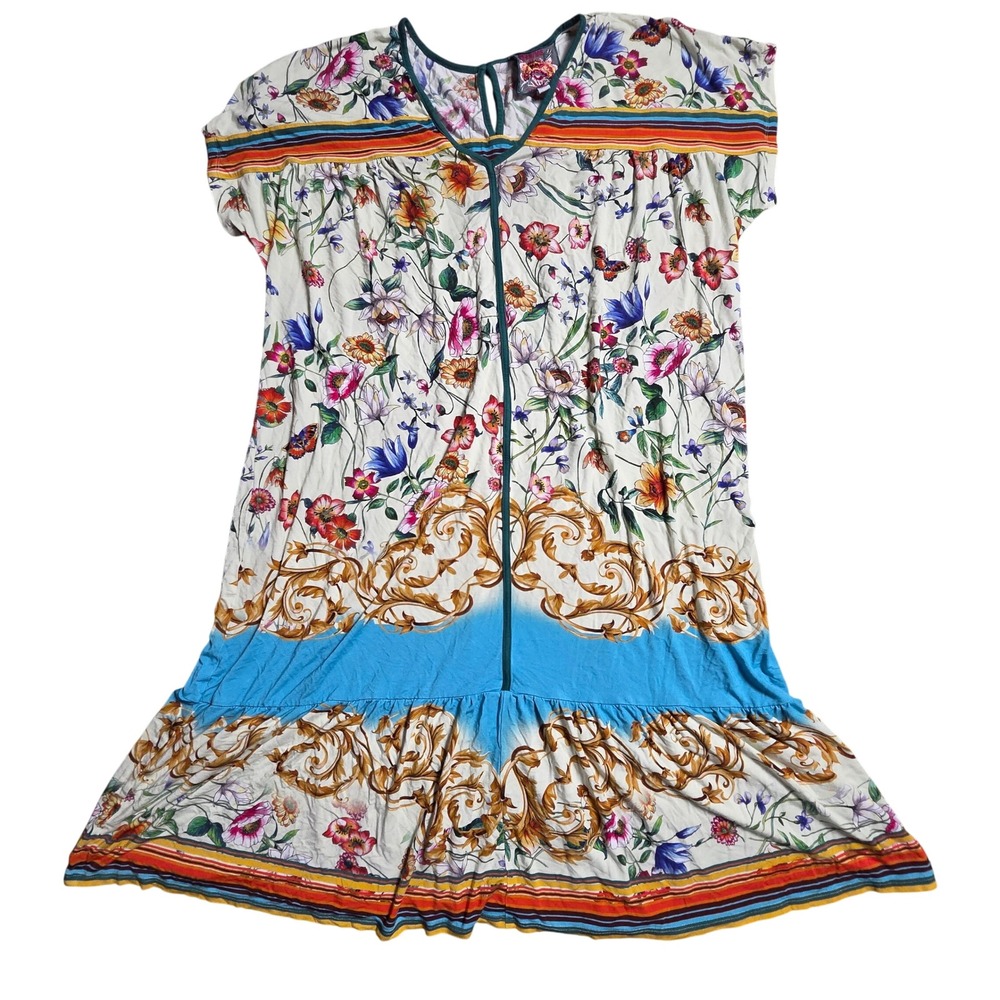 Johnny Was Los Angeles Johnny Was Felix Trapeze Dress XL Viscose Blend Resort